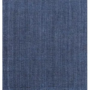 Photo of 6' Navy Blue Jute Handmade Square Rug