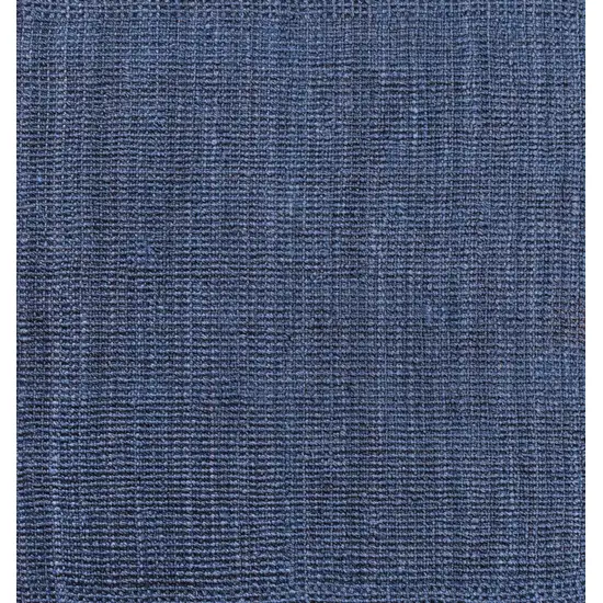 9' Navy Blue Jute Handmade Square Rug Photo 1