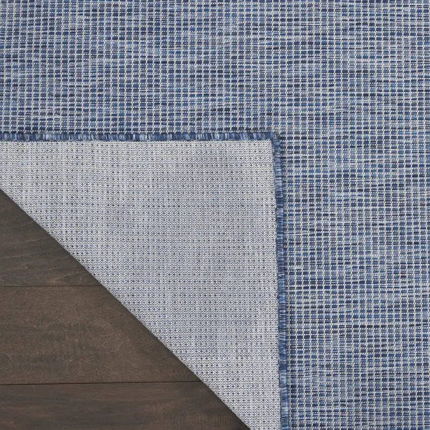 8' Navy Blue Power Loom Runner Rug Photo 6