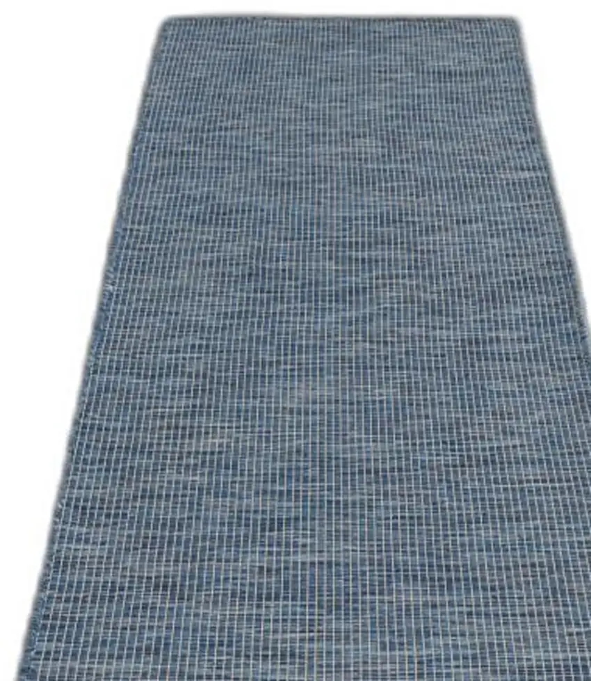 10' Navy Blue Power Loom Runner Rug Photo 4