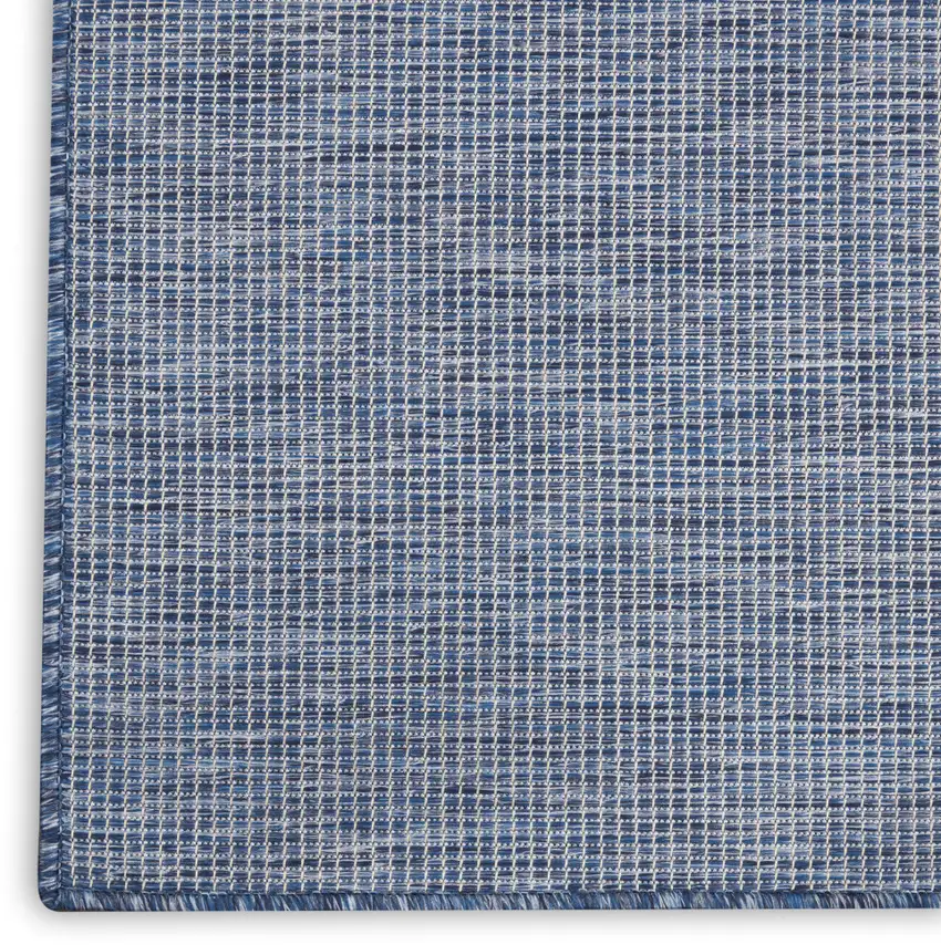 10' Navy Blue Power Loom Runner Rug Photo 4