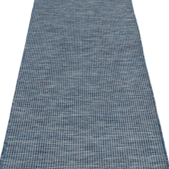 10' Navy Blue Power Loom Runner Rug Photo 4