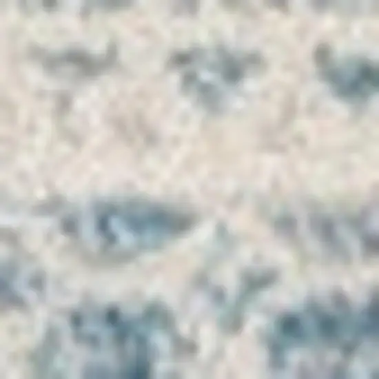 4' Navy Blue Round Floral Power Loom Area Rug Photo 3