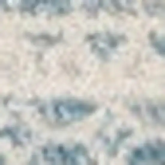 4' Navy Blue Round Floral Power Loom Area Rug Photo 3