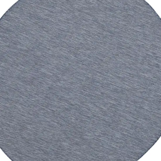 8' Navy Blue Round Power Loom Area Rug Photo 4