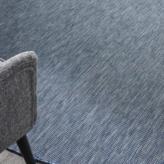 6' Navy Blue Round Power Loom Area Rug Photo 9