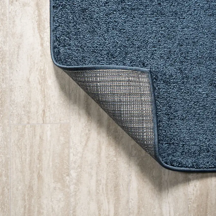 8' Navy Blue Runner Rug Photo 6