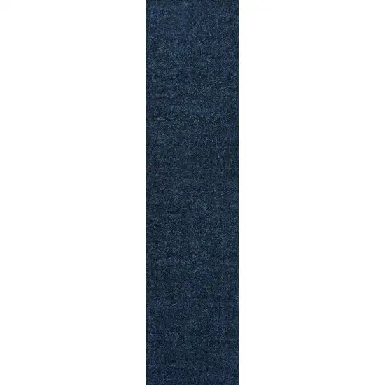 8' Navy Blue Runner Rug Photo 3