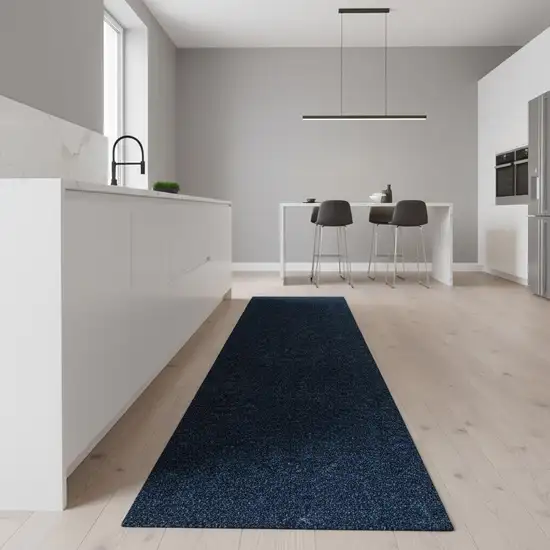 8' Navy Blue Runner Rug Photo 2