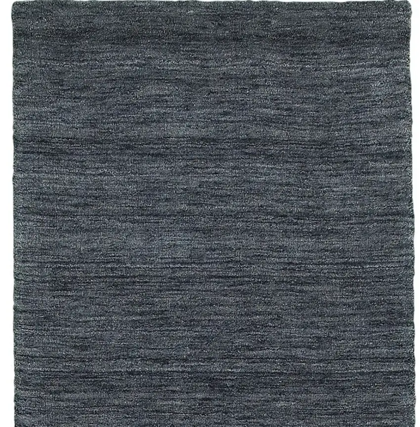8' Navy Blue Wool Hand Tufted Runner Rug Photo 4