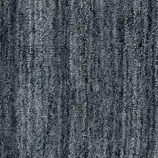 8' Navy Blue Wool Hand Tufted Runner Rug Photo 7