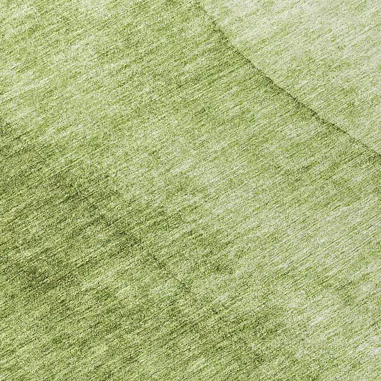 8' Olive Green And Artichoke Green Round Ombre Washable Indoor Outdoor Area Rug Photo 8