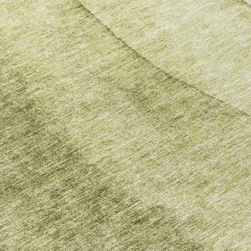 8' Olive Green And Artichoke Green Round Ombre Washable Indoor Outdoor Area Rug Photo 8