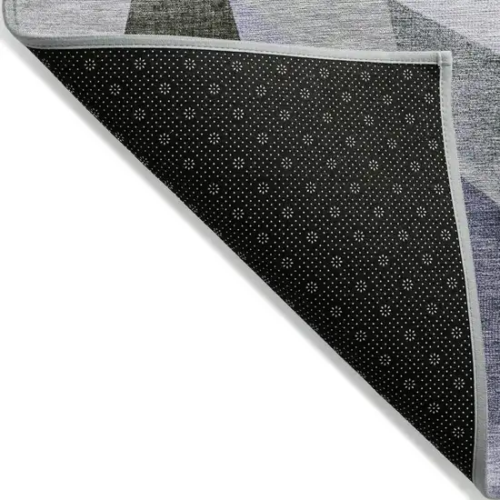 8' Olive Green And Lavender Round Abstract Washable Indoor Outdoor Area Rug Photo 9