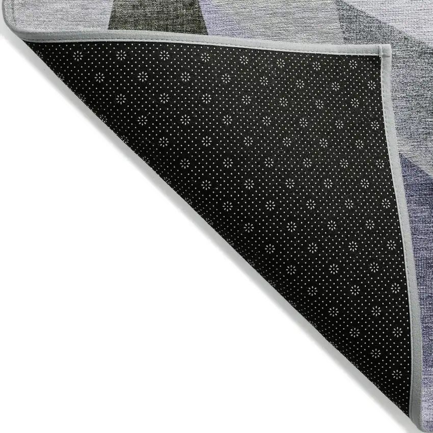 8' Olive Green And Lavender Round Abstract Washable Indoor Outdoor Area Rug Photo 9