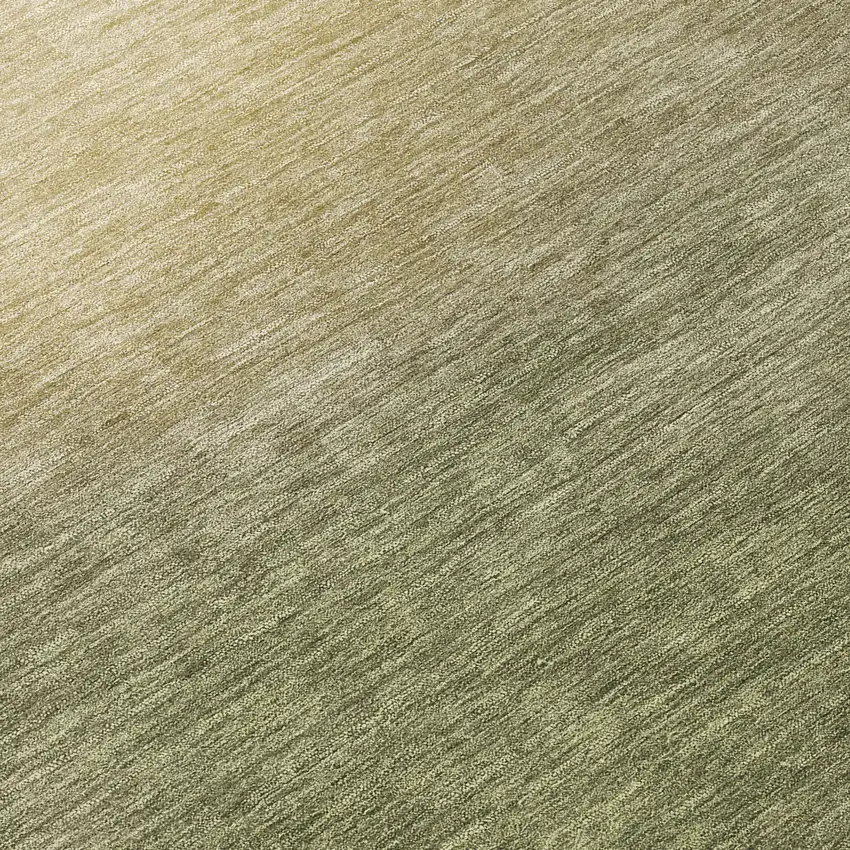 8' Olive Green Beige And Wheat Round Abstract Washable Indoor Outdoor Area Rug Photo 9