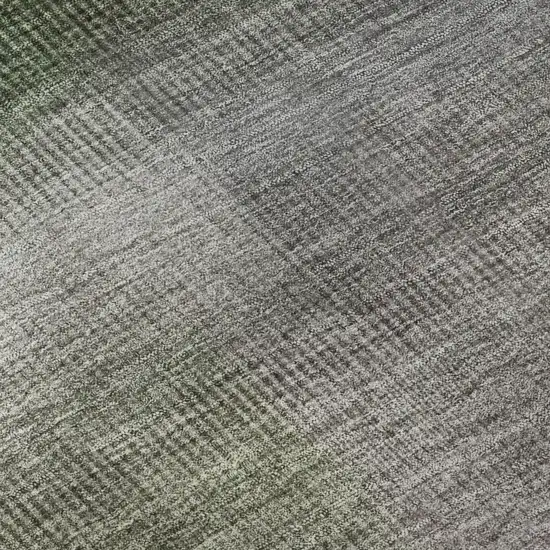 8' Olive Green Purple And Gray Striped Washable Round Rug With UV Protection Photo 8