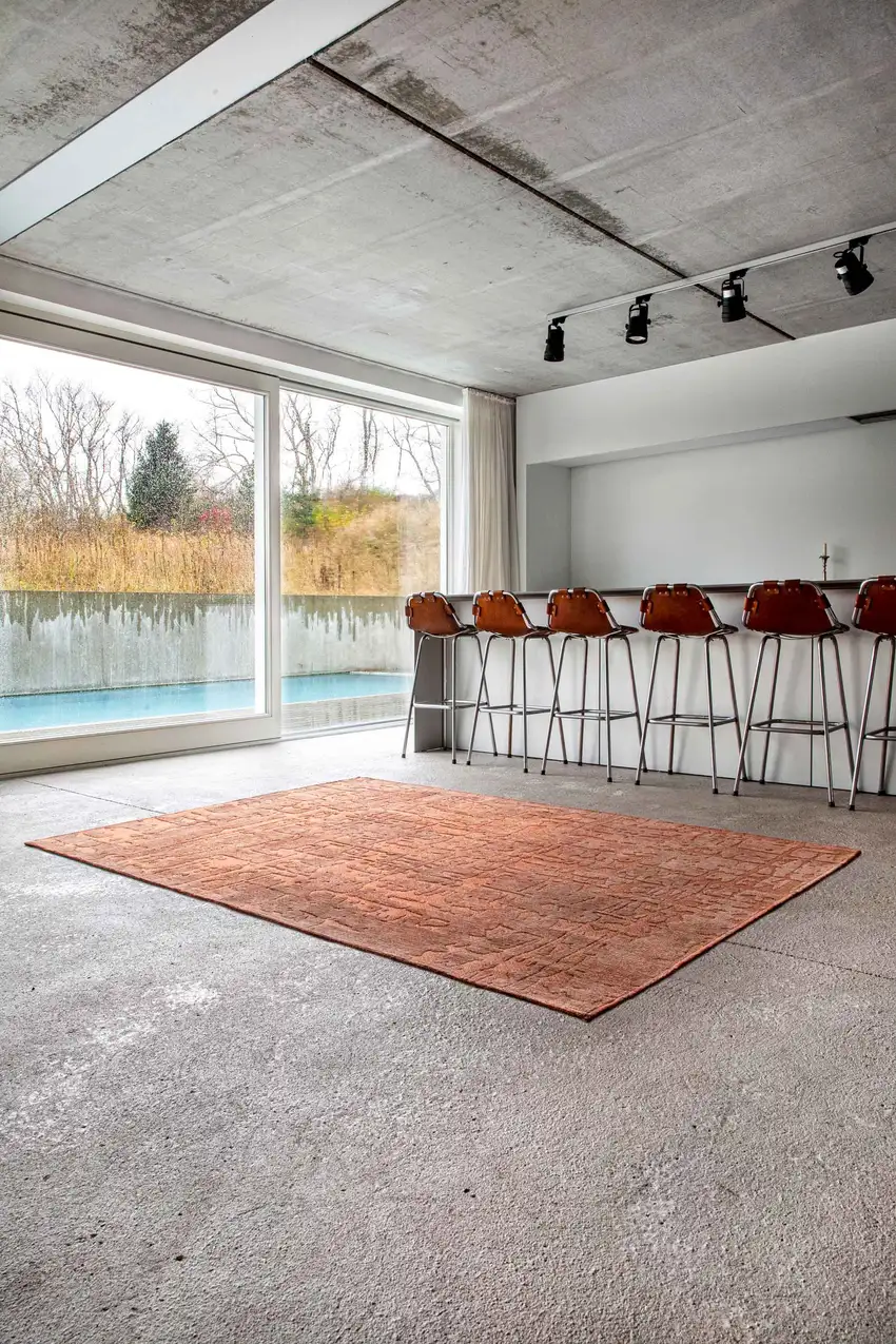 10' Orange Abstract Non Skid Area Rug Photo 6