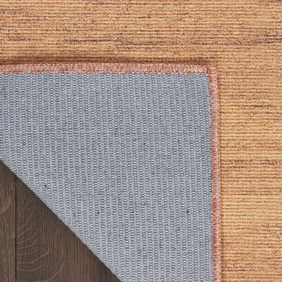 6' Orange Abstract Runner Rug Photo 7