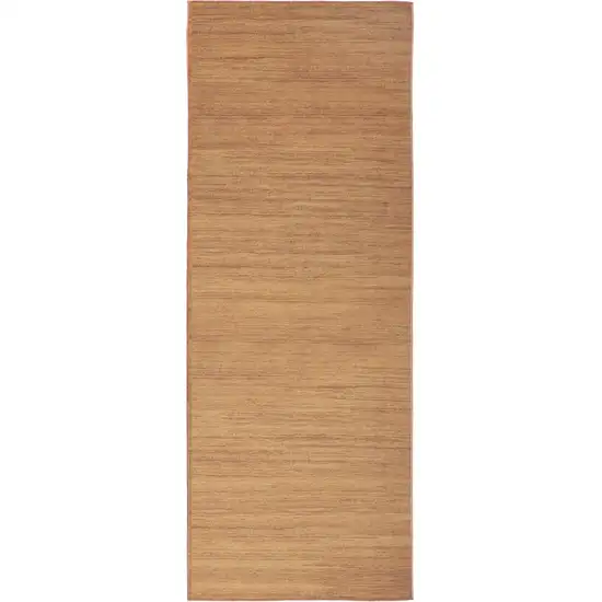 8' Orange Abstract Runner Rug Photo 4