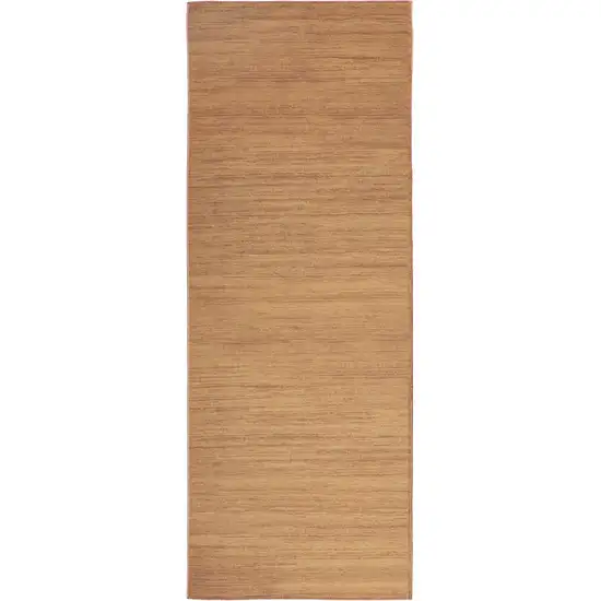 8' Orange Abstract Runner Rug Photo 3