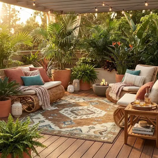 8' Orange And Beige Round Abstract Washable Indoor Outdoor Area Rug Photo 1