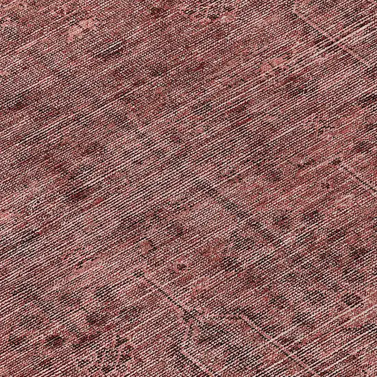 8' Orange And Copper Round Southwestern Washable Indoor Outdoor Area Rug Photo 8