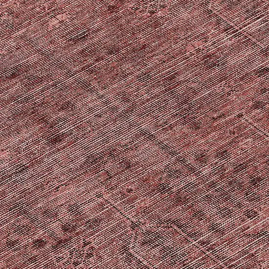 8' Orange And Copper Round Southwestern Washable Indoor Outdoor Area Rug Photo 8