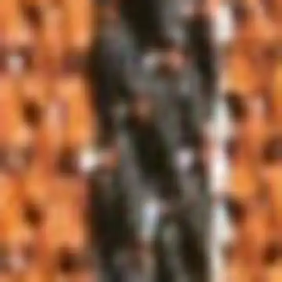 8' Orange And Dark Gray Indoor Outdoor Runner Rug Photo 2