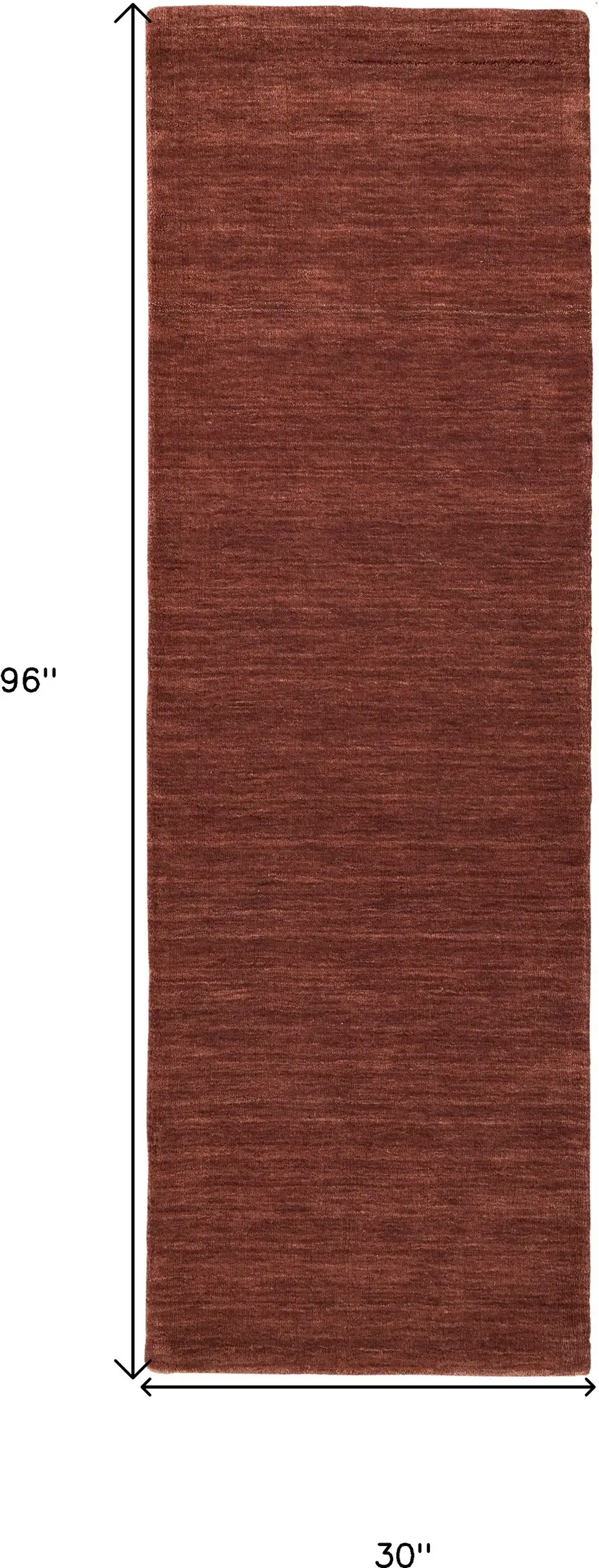 8' Orange And Red Wool Hand Woven Stain Resistant Runner Rug Photo 7