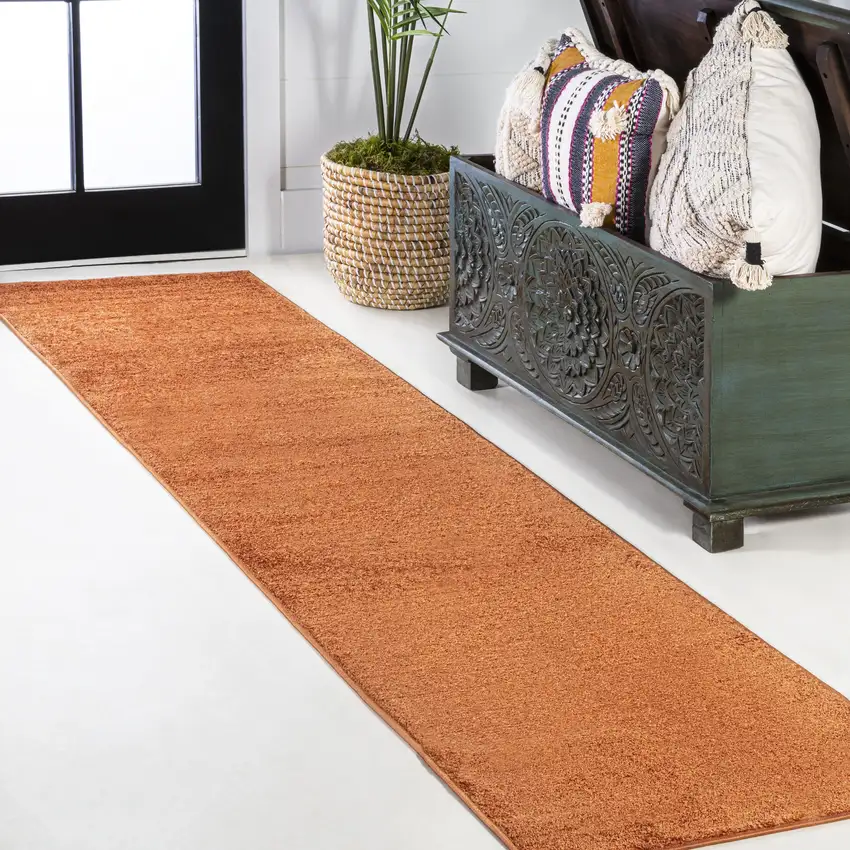 10' Orange Runner Rug Photo 3