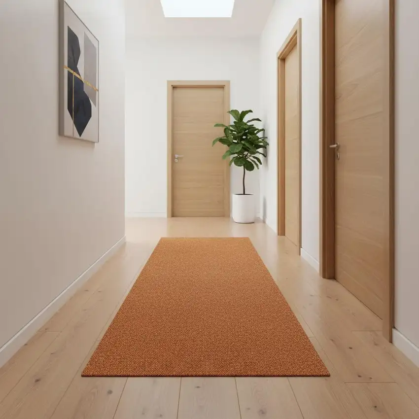 10' Orange Runner Rug Photo 2