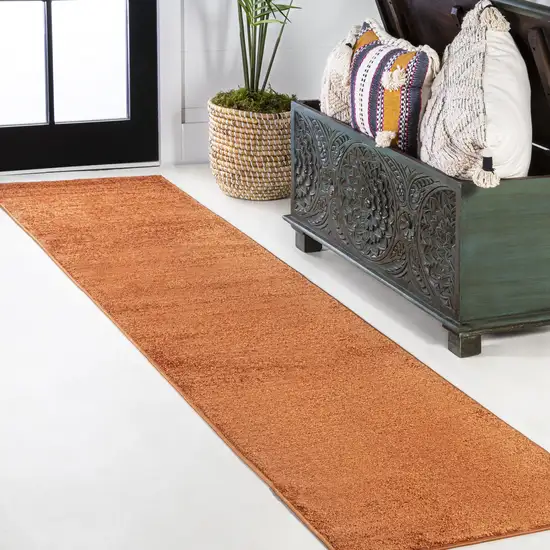 8' Orange Runner Rug Photo 4