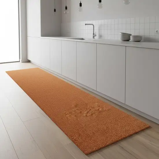 8' Orange Runner Rug Photo 2