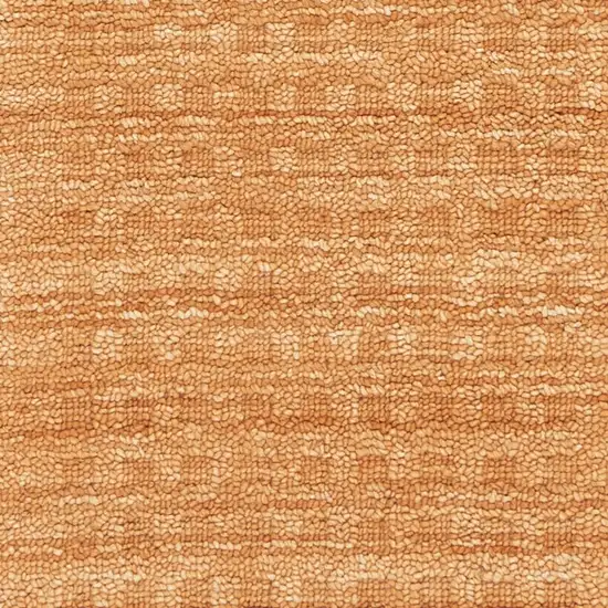 8' Orange Wool Runner Rug Photo 7