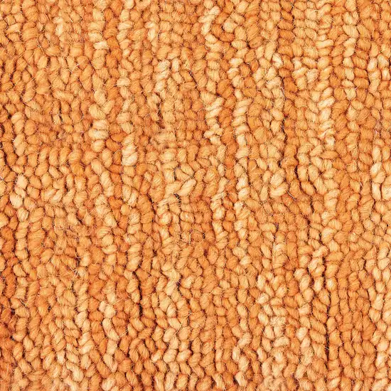 8' Orange Wool Runner Rug Photo 4