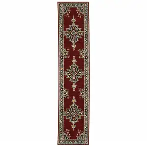 Photo of 12' Oriental Power Loom Runner Rug With Fringe