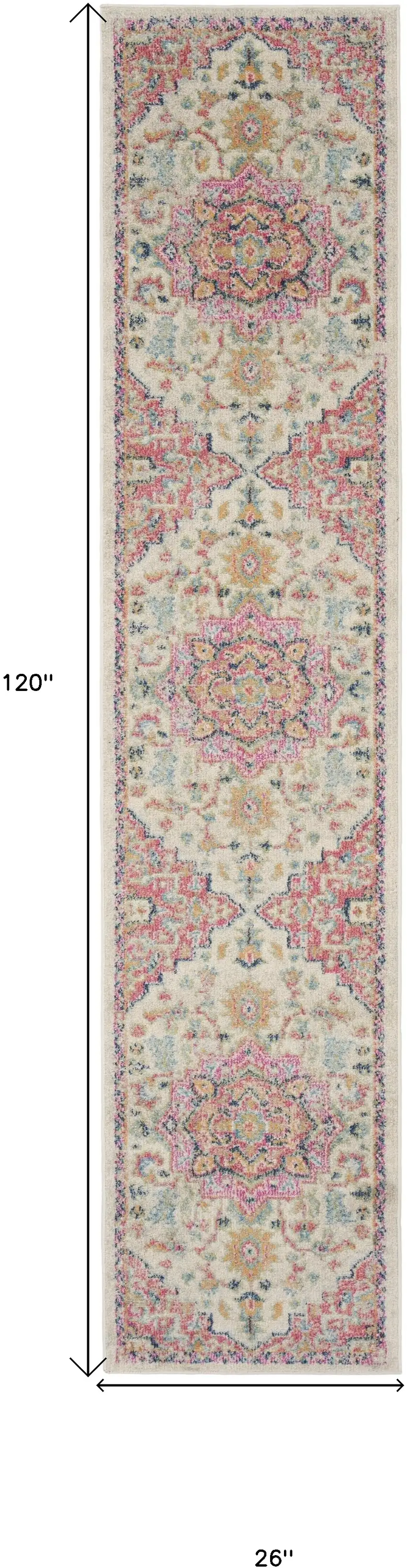 10' Oriental Power Loom Runner Rug Photo 8