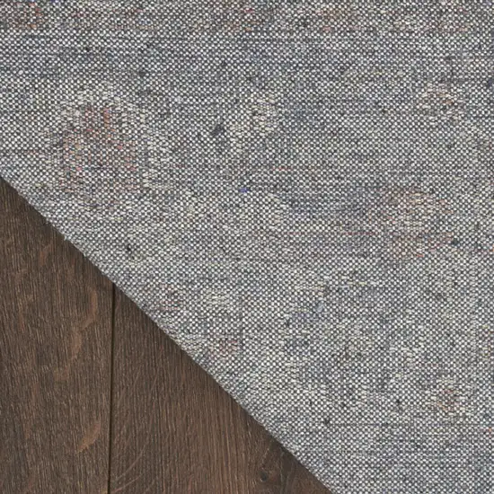 10' Denim Blue Oriental Power Loom Washable Runner Rug Photo 8