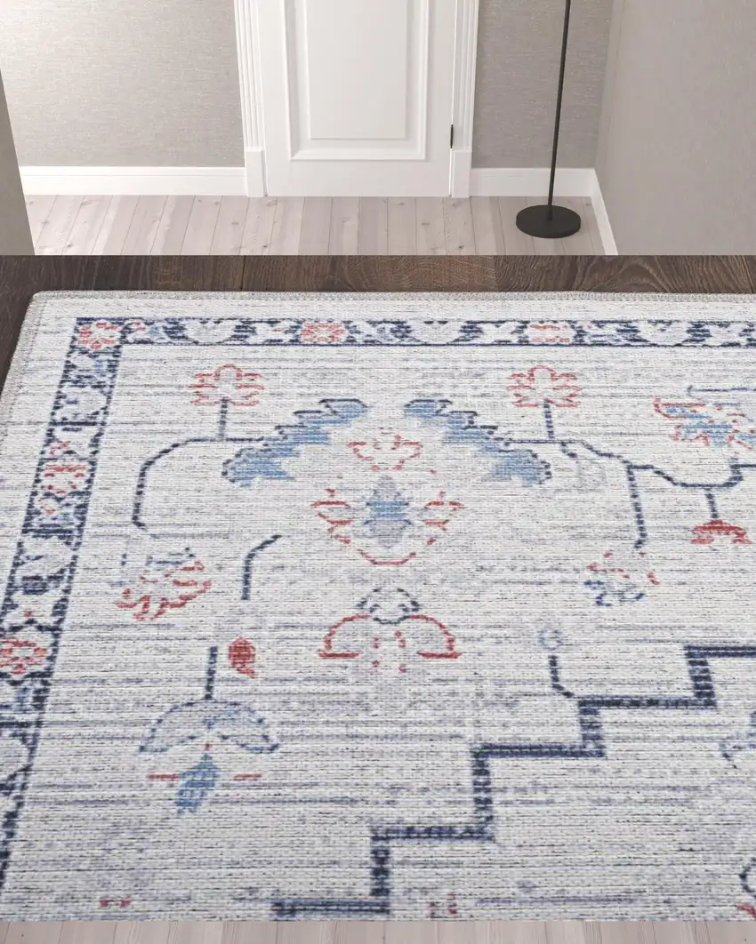 10' Oriental Power Loom Washable Runner Rug Photo 2