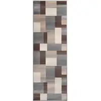 Photo of 10' Patchwork Stain Resistant Runner Rug