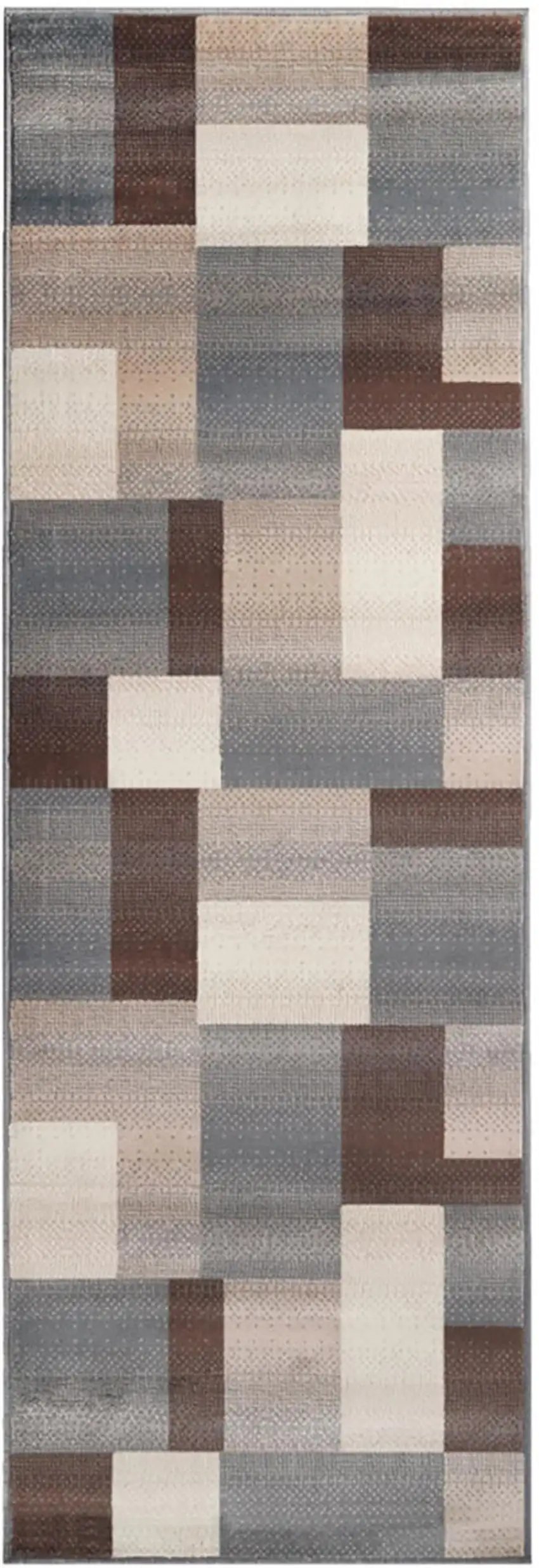 10'  Patchwork Stain Resistant Runner Rug Photo 1