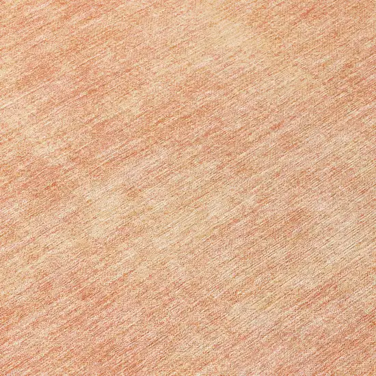 8' Peach Round Washable Indoor Outdoor Area Rug Photo 8