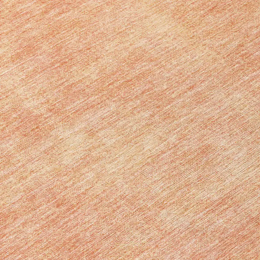8' Peach Round Washable Indoor Outdoor Area Rug Photo 8