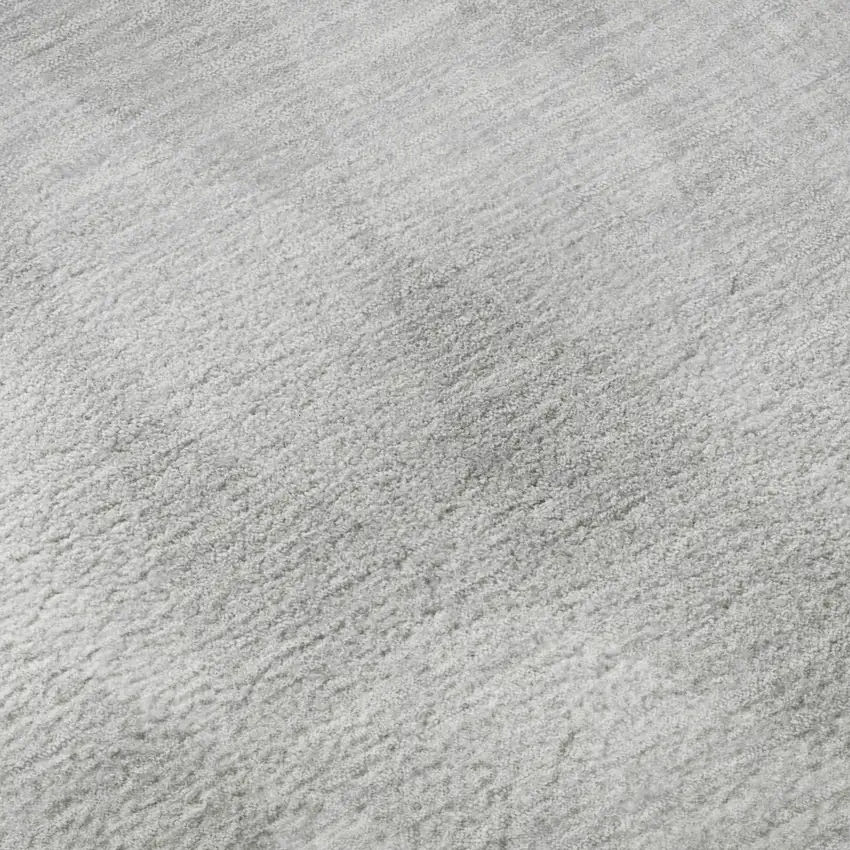 8' Pewter And Ivory Diamond Washable Round Rug With UV Protection Photo 9