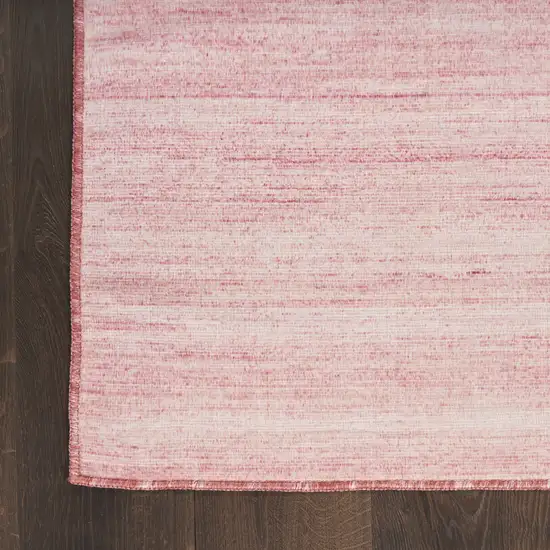 8' Pink Abstract Washable Runner Rug Photo 9
