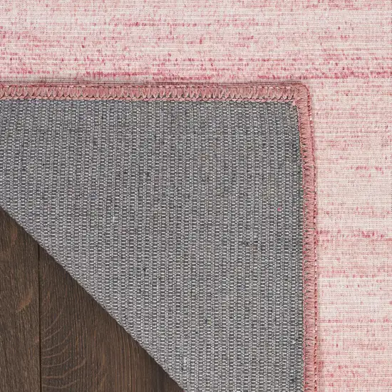 8' Pink Abstract Washable Runner Rug Photo 8