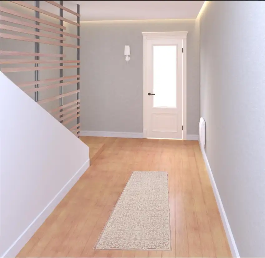 6' Pink And Ivory Floral Runner Rug Photo 1