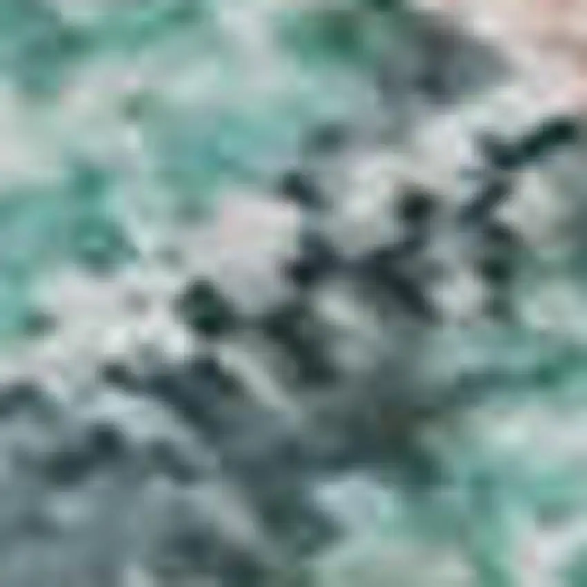 8' Pink And Teal Floral Washable Area Rug With UV Protection Photo 2