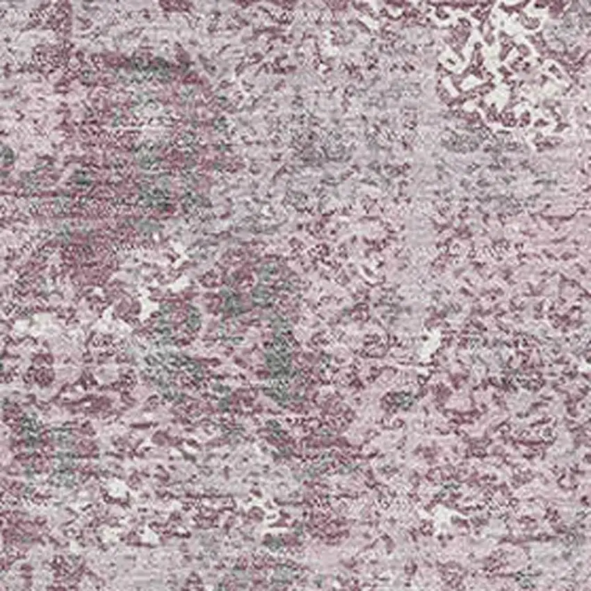 8' Pink Charcoal And Ivory Abstract Washable Area Rug With UV Protection Photo 2